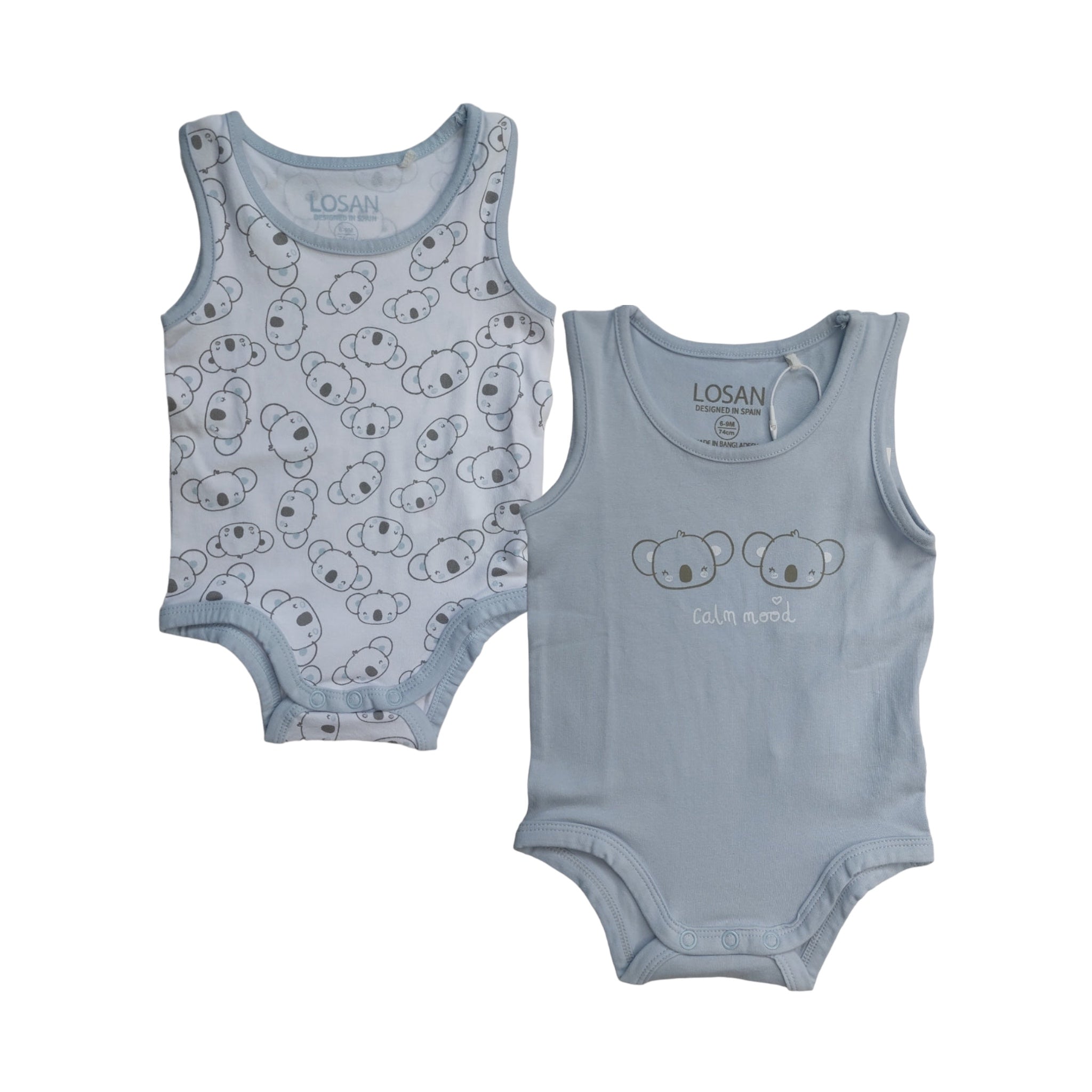 Pañaleros Manga Corta Para Bebé Niño "Calm Mood" Losan