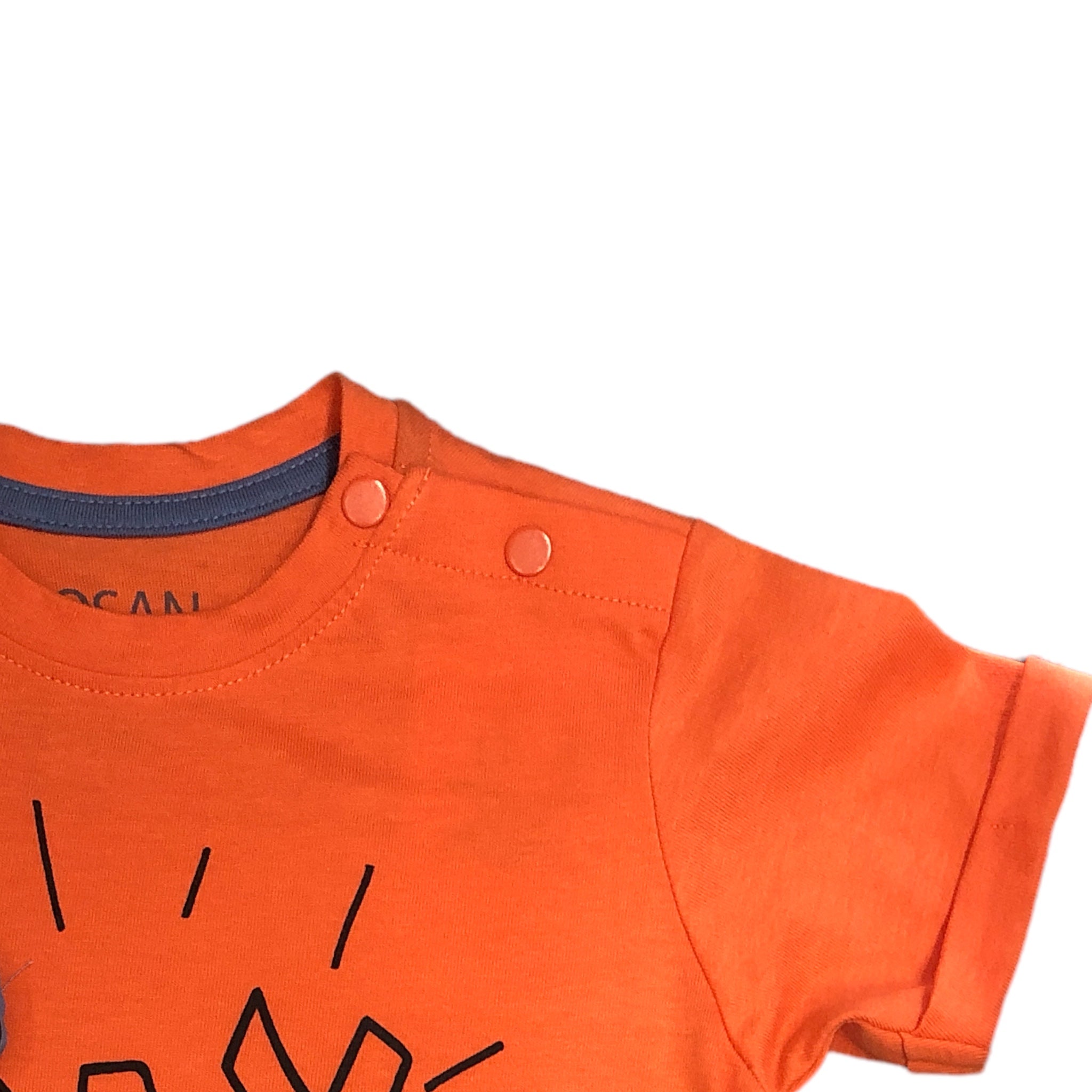 Playera naranja charms 3D para bebé niño "YAY" Losan