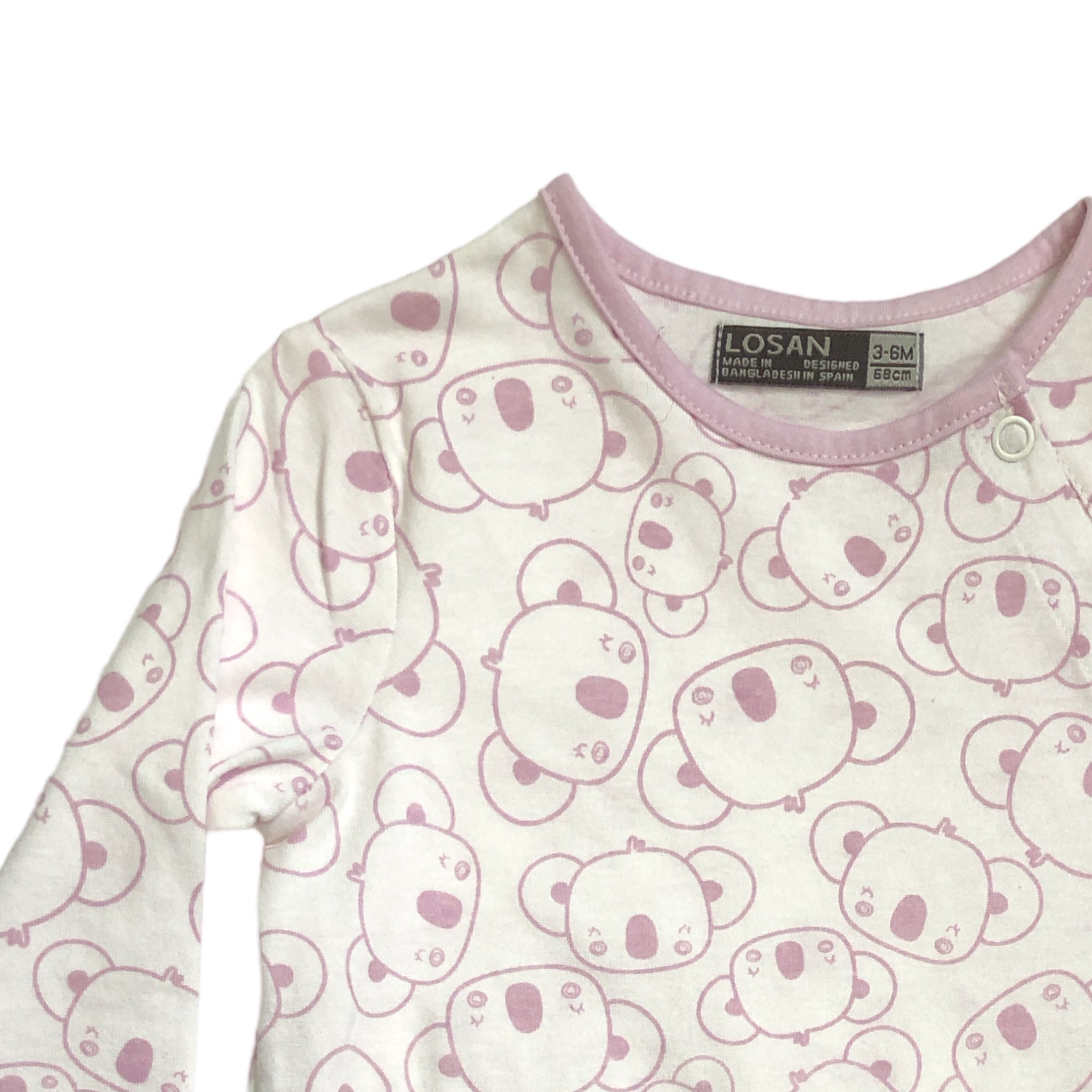 Pijama Mameluco Rosa Para Bebé Niña Losan