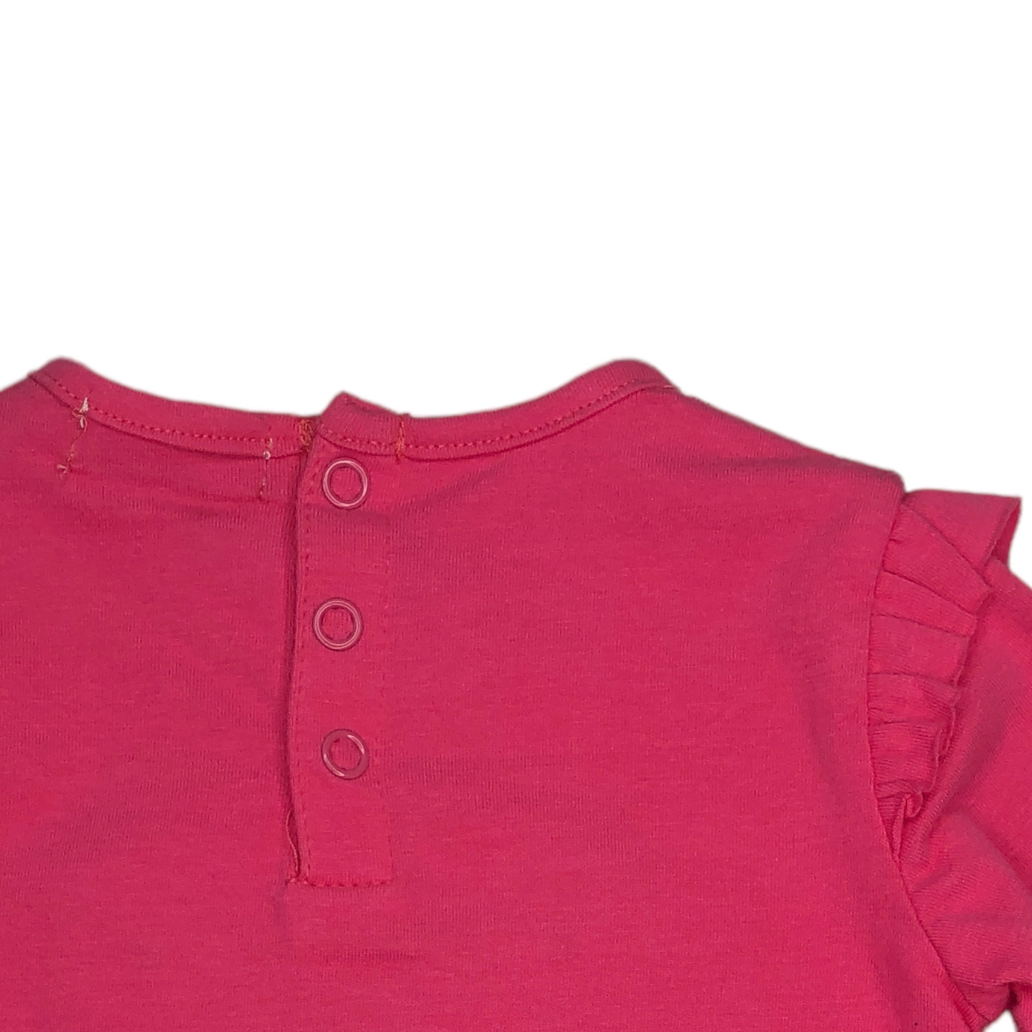 Blusa rosa con parche mariposa bebé niña Losan