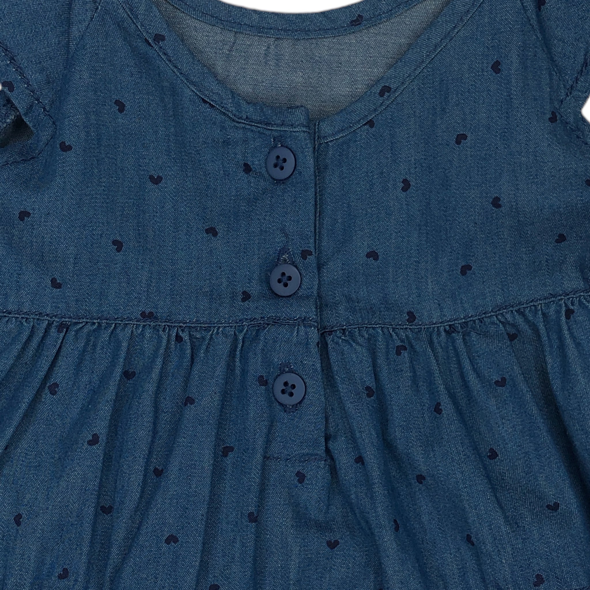 Conjunto De Vestido Denim Y Braguita Para Bebé Niña Losan