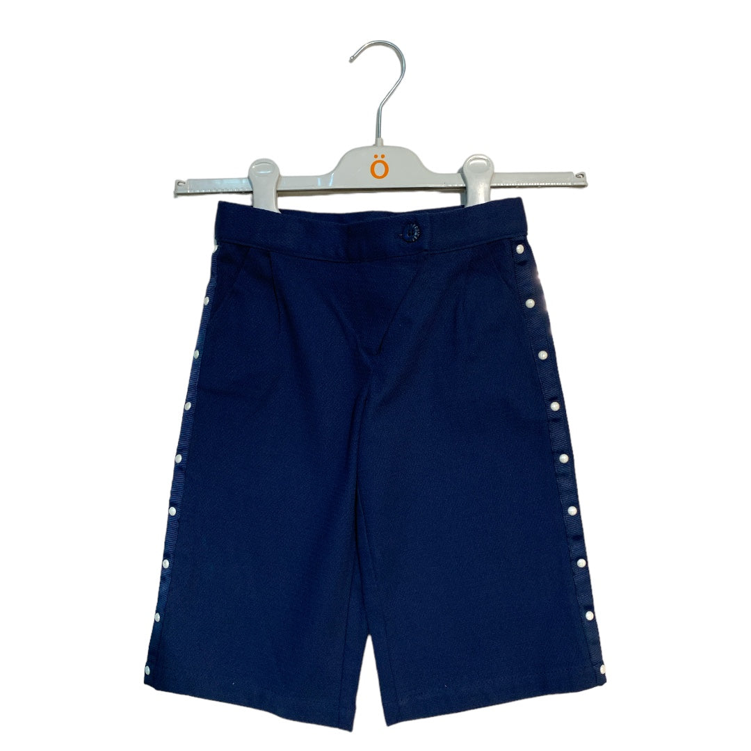 Pantalón azul marino niña con detalles tipo perlas BOBOLI