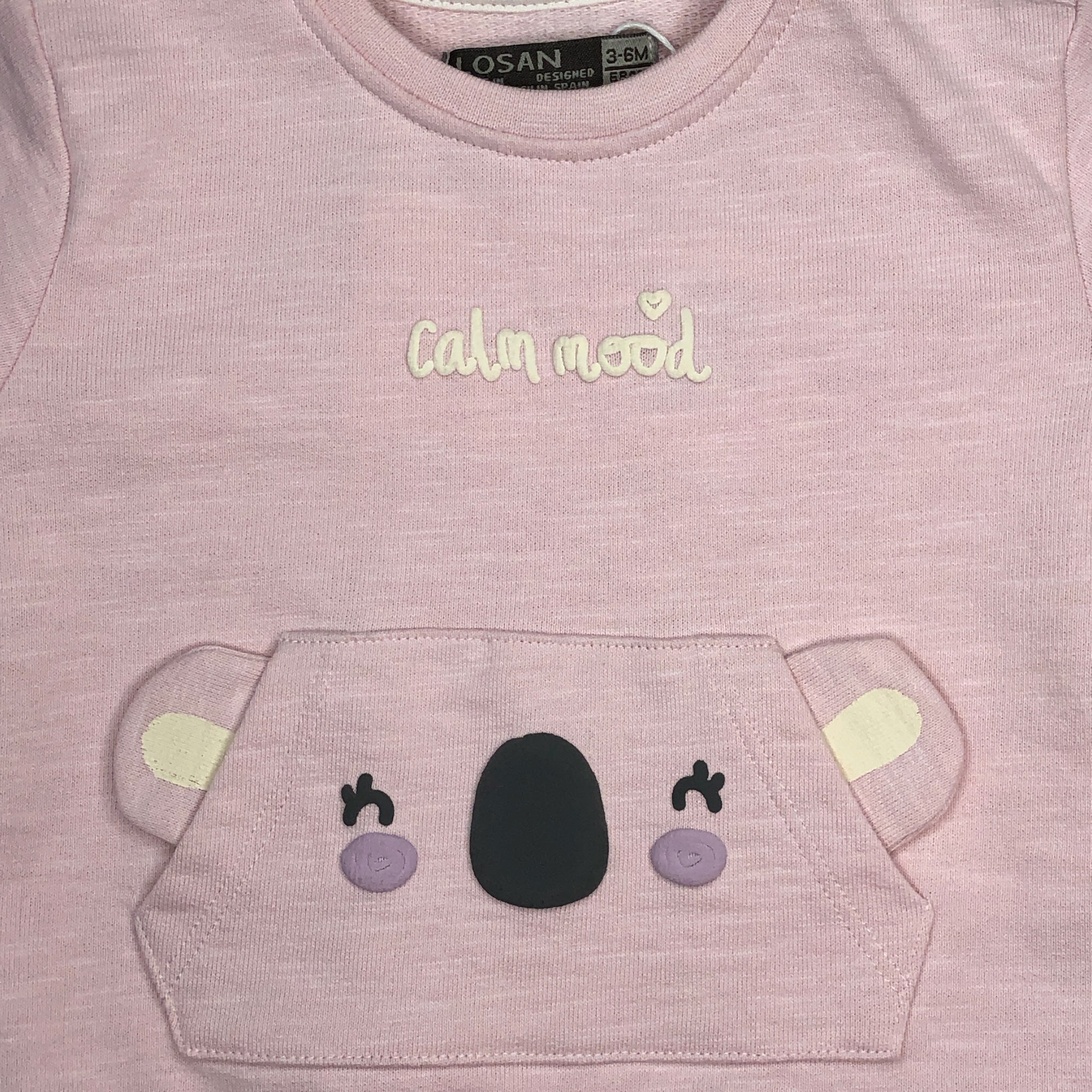 Sudadera Rosa "Calm Mood" Para Bebé Niña Losan