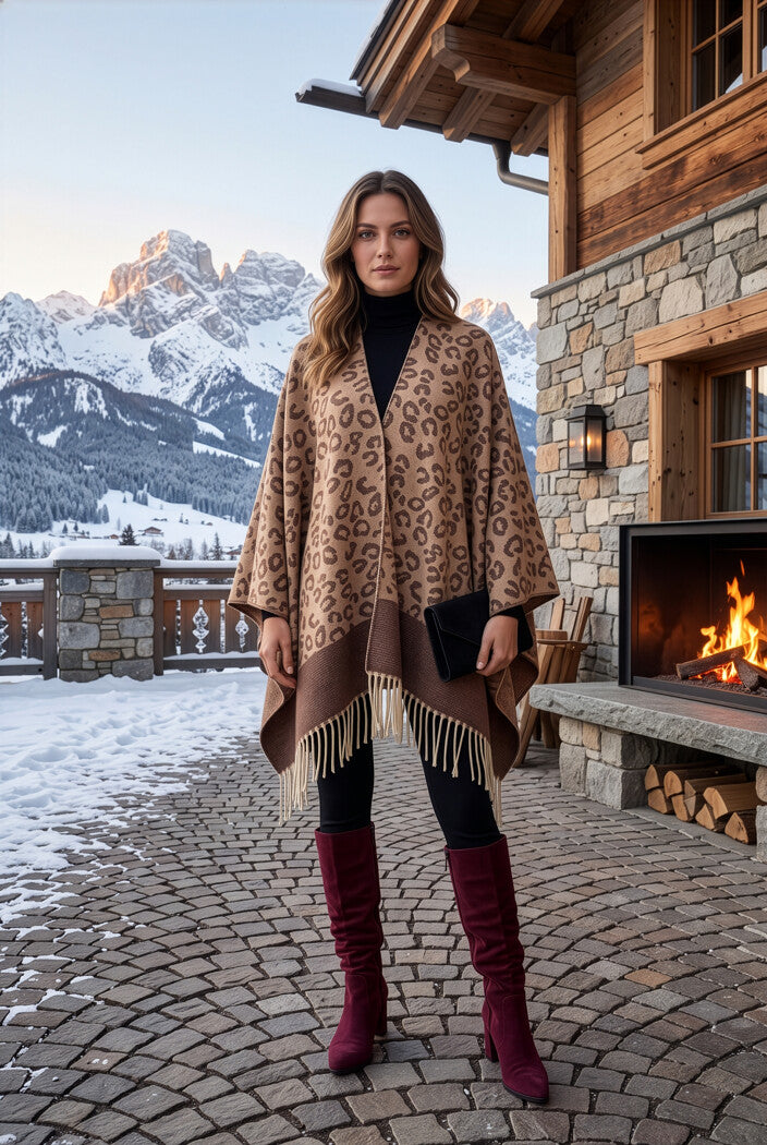 Capa Cafe Animal Print Flecos MUSSI