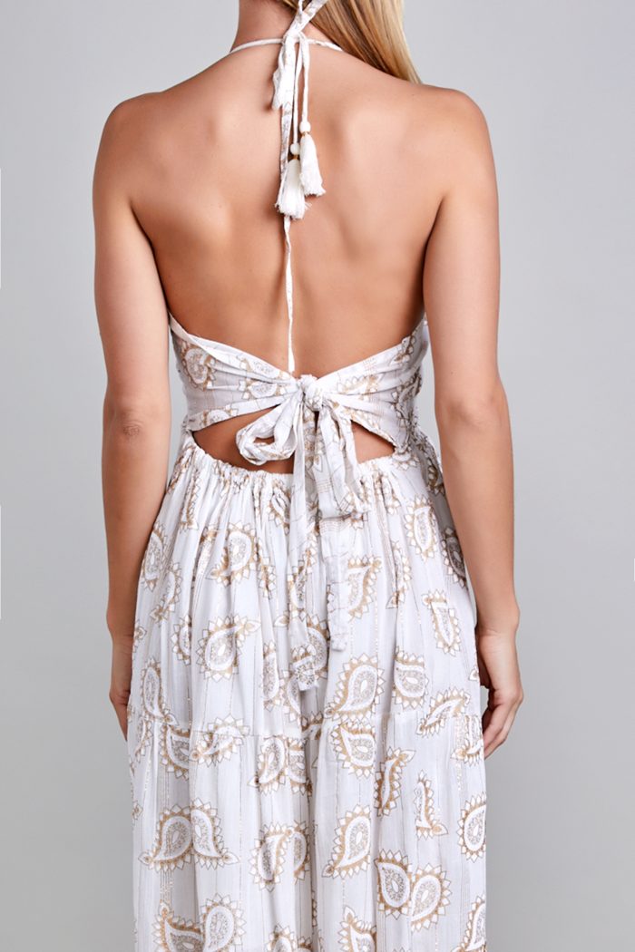 Vestido Halter Hueso Mussi