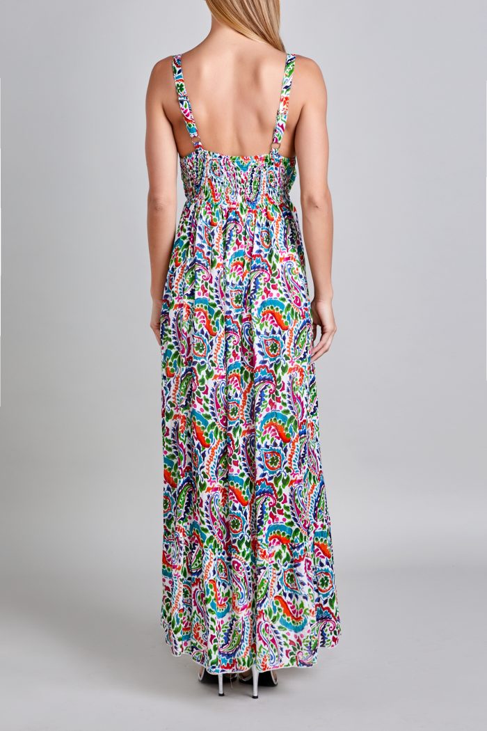 Vestido Con Tirantes Multicolor Mussi