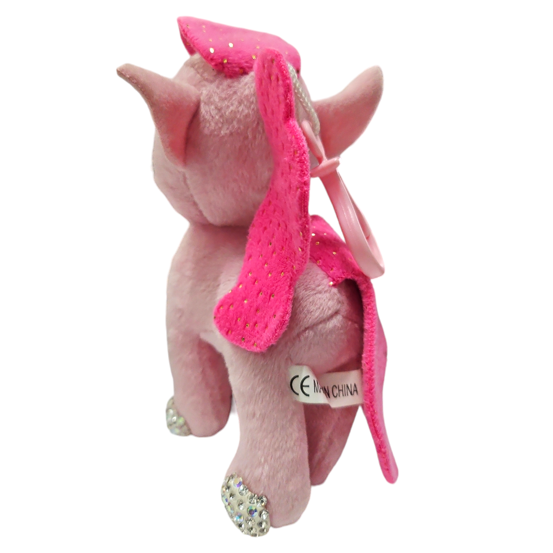 Llavero Pony Color Rosa Con Cristales