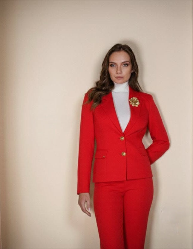 Conjunto Saco Y Pantalón Rojo MUSSI
