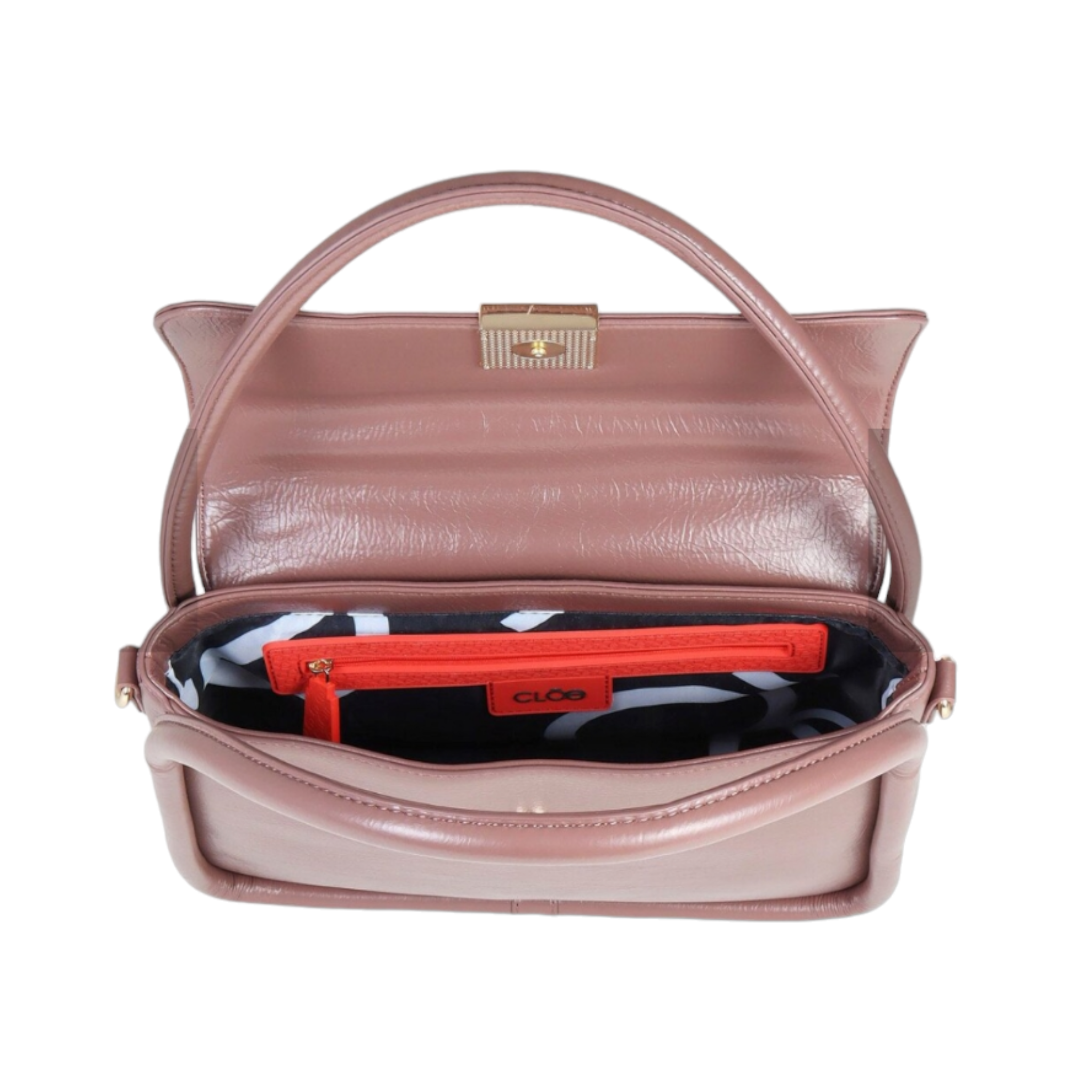 Bolso satchel color fango cloe