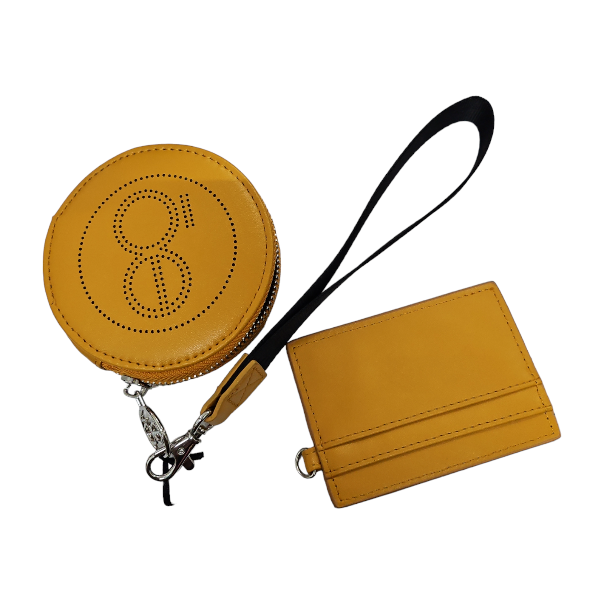 Set monedero tarjetero amarillo Cloe