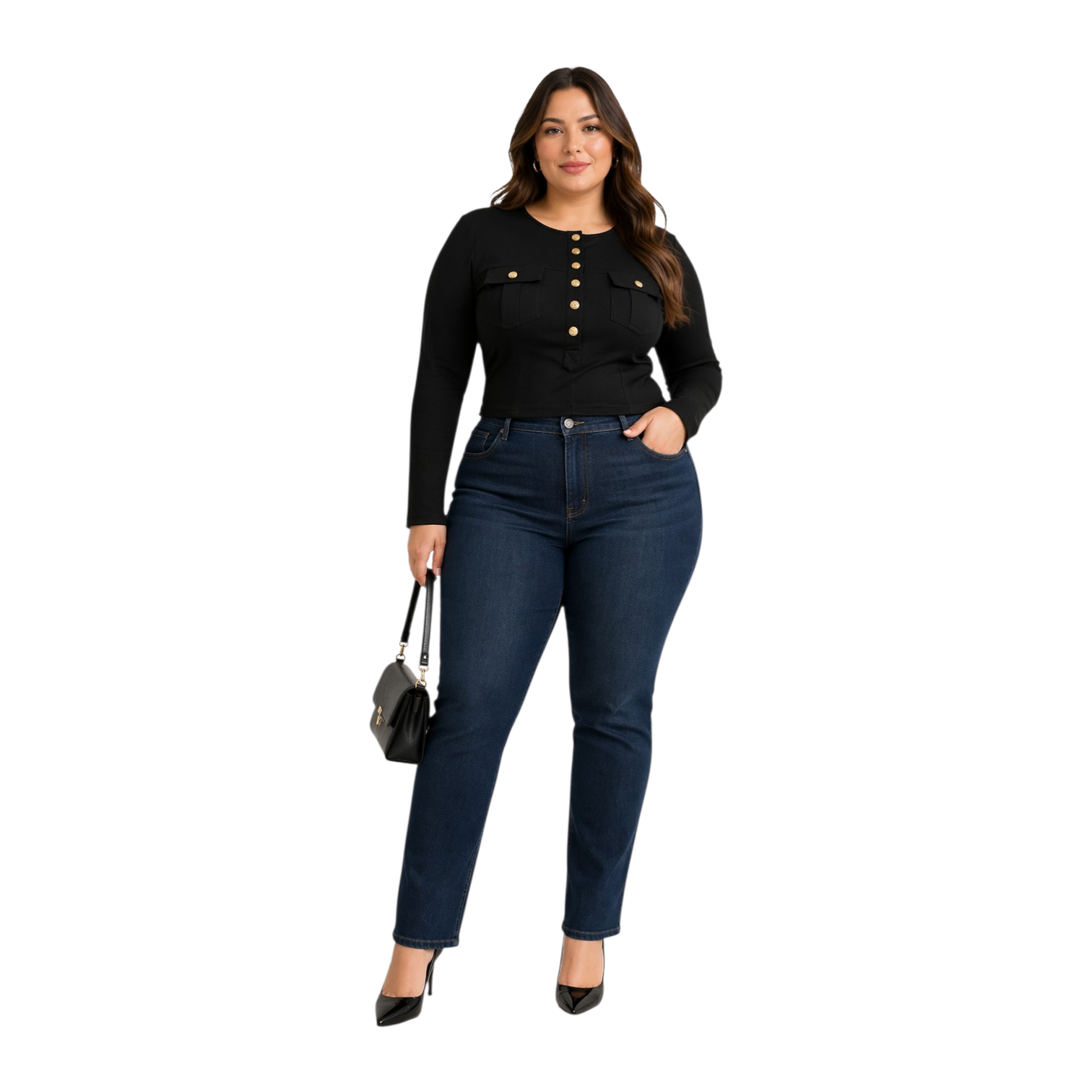 Blusa Manga Larga Negro LC