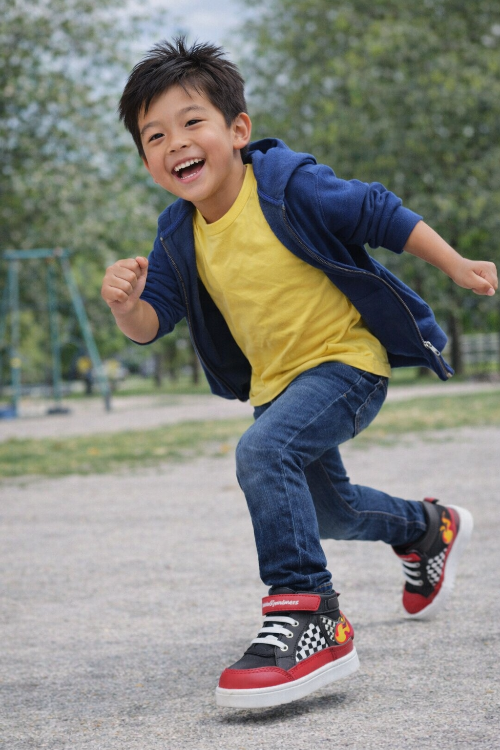 Tenis Carreras Audi  rojo negro Bubble Gummers
