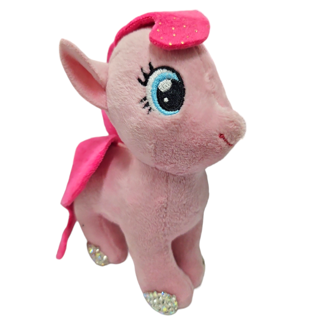 Llavero Pony Color Rosa Con Cristales