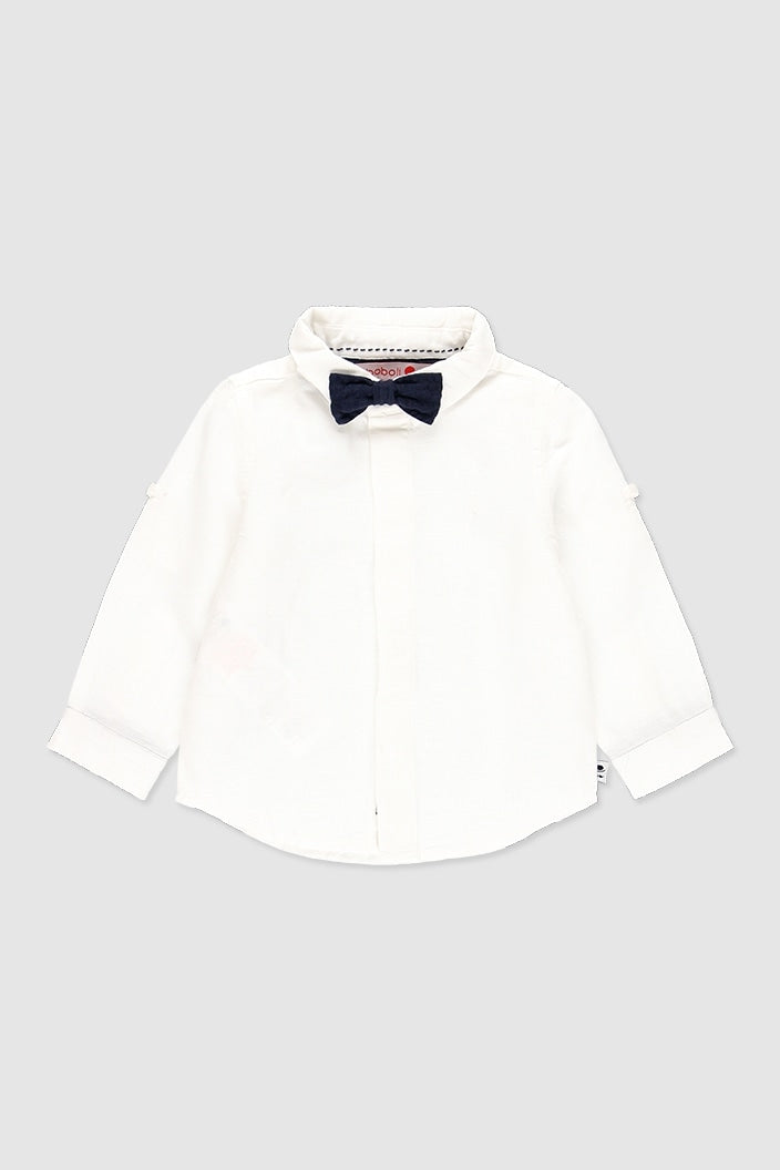 Camisa de lino con moño para bebé niño BOBOLI