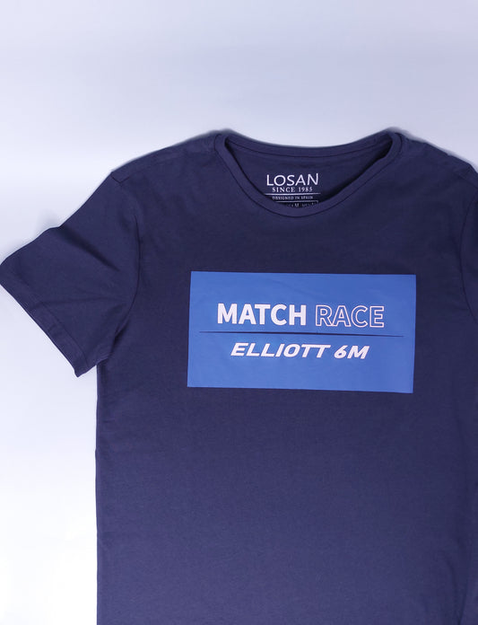 Playera para caballero azul marino "MATCH RACE ELLIOTT 6M" LOSAN.