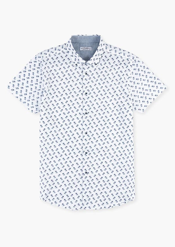 Camisa caballero estampado palmeras Losan