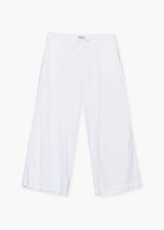 Pantalón amplio color blanco para dama LOSAN