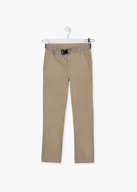 Pantalón Beige Con Cinturón Para Niño Losan