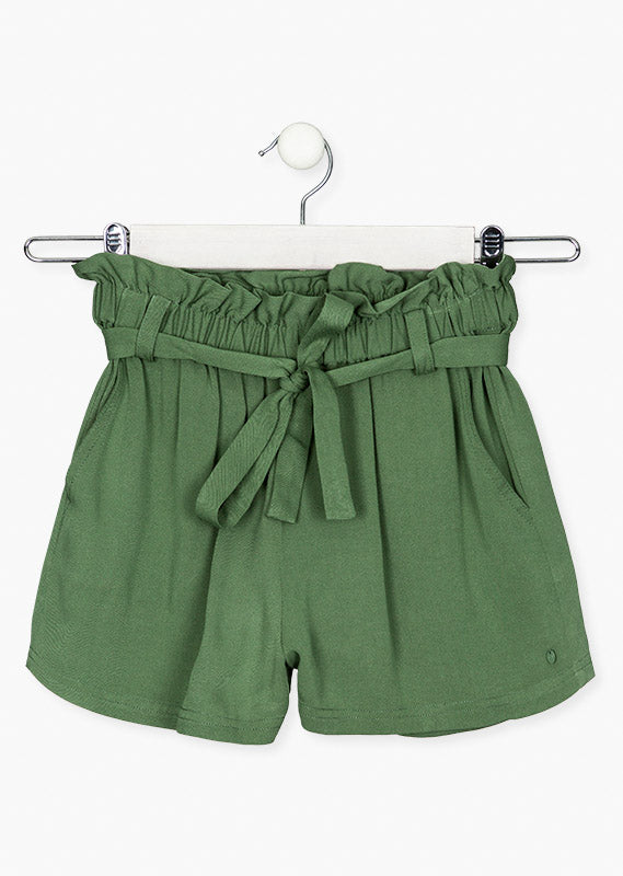 Short Verde Con Cinturón Para Niña Losan