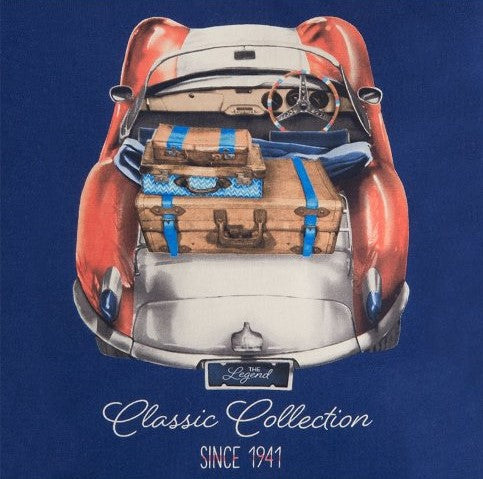 Playera Azul Con Estampado Classic Collection.