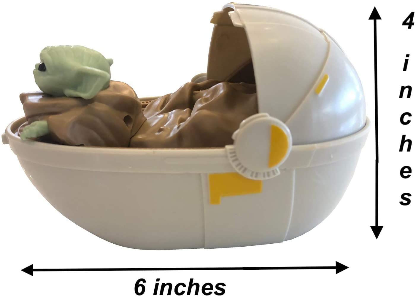 Mandalorian - Juguete de Baby Yoda, The Child en Cochecito, Coche en forma de cuna con control remoto