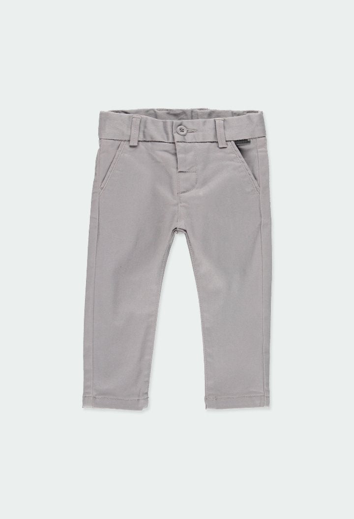 Pantalón elástico Gabardina Gris BOBOLI