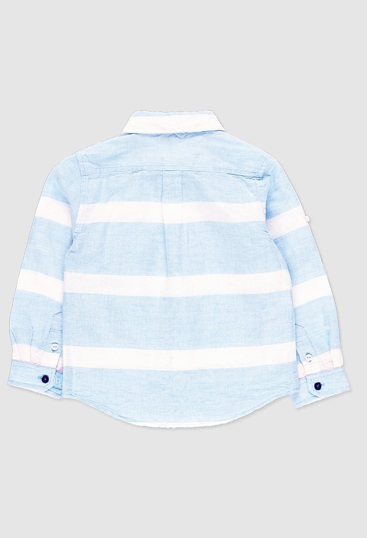 Camisa de lino rayas para niño BOBOLI