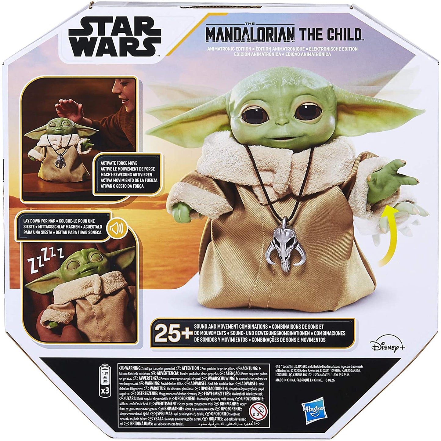 STAR WARS Hasbro Child Animatronic Edition con más de 25 Sonidos y Movimientos - Juguete The Mandalorian