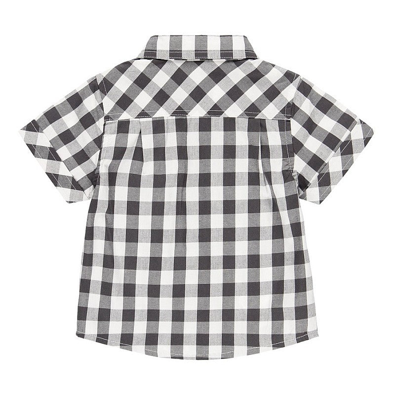 Camisa Cuadros de popelín estampado "AUTHENTIC 84" para bebé niño BOBOLI