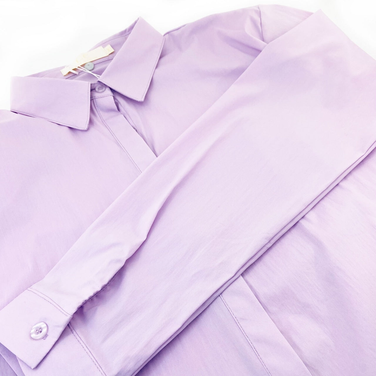 Blusa manga larga con hombreras lila LC