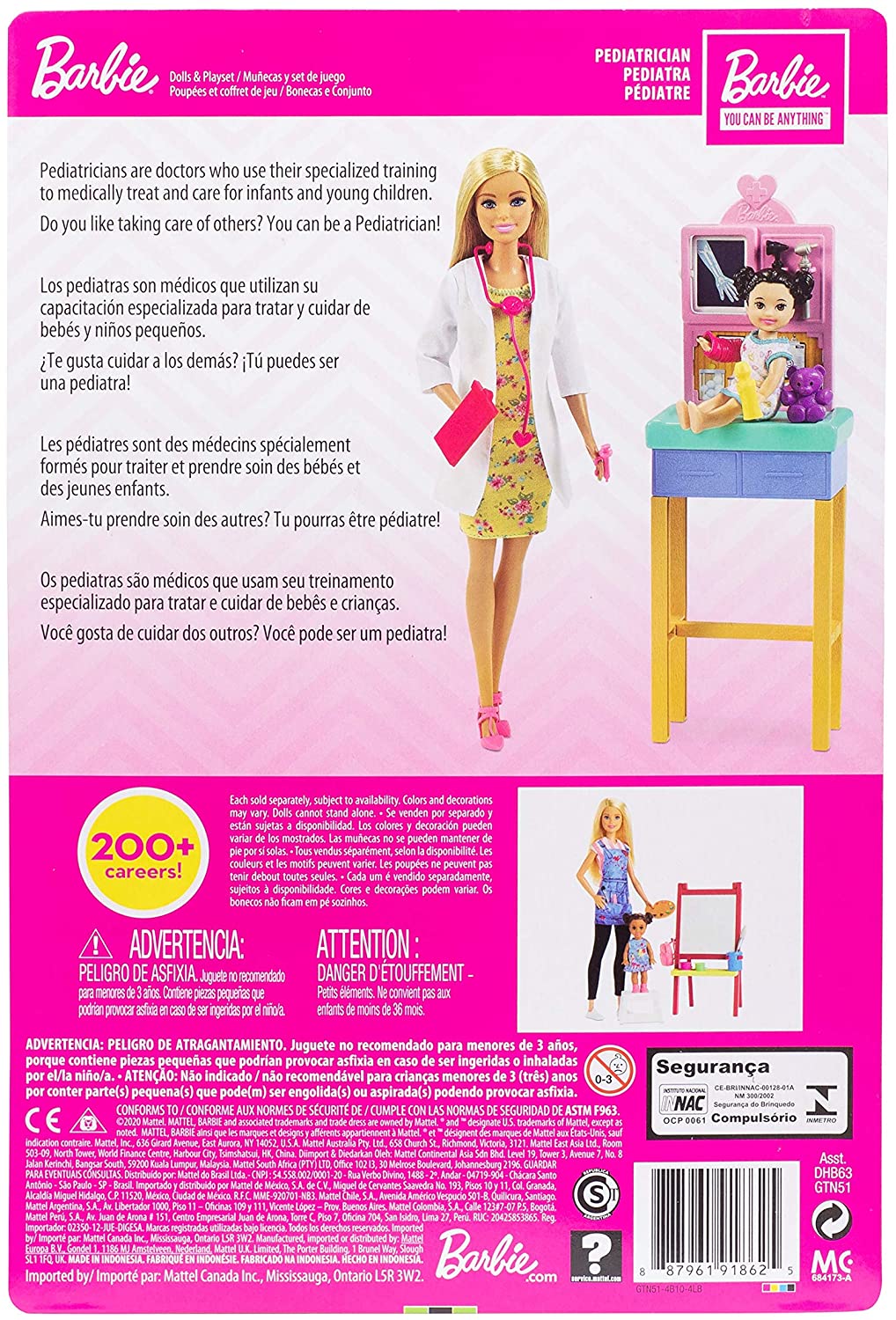 Muñeca Barbie Careers Pediatra Rubia
