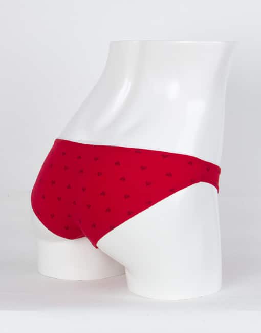 Ropa interior para dama calzón bikini Rojo-triángulos TWINS