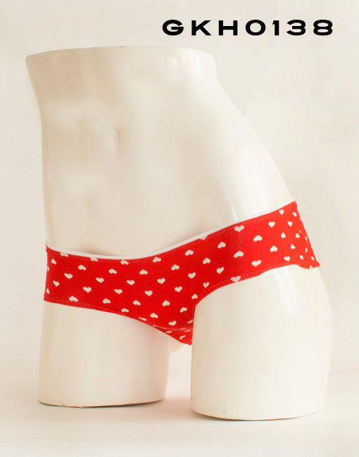 Ropa interior para dama calzón cachetero Rojo-corazones TWINS