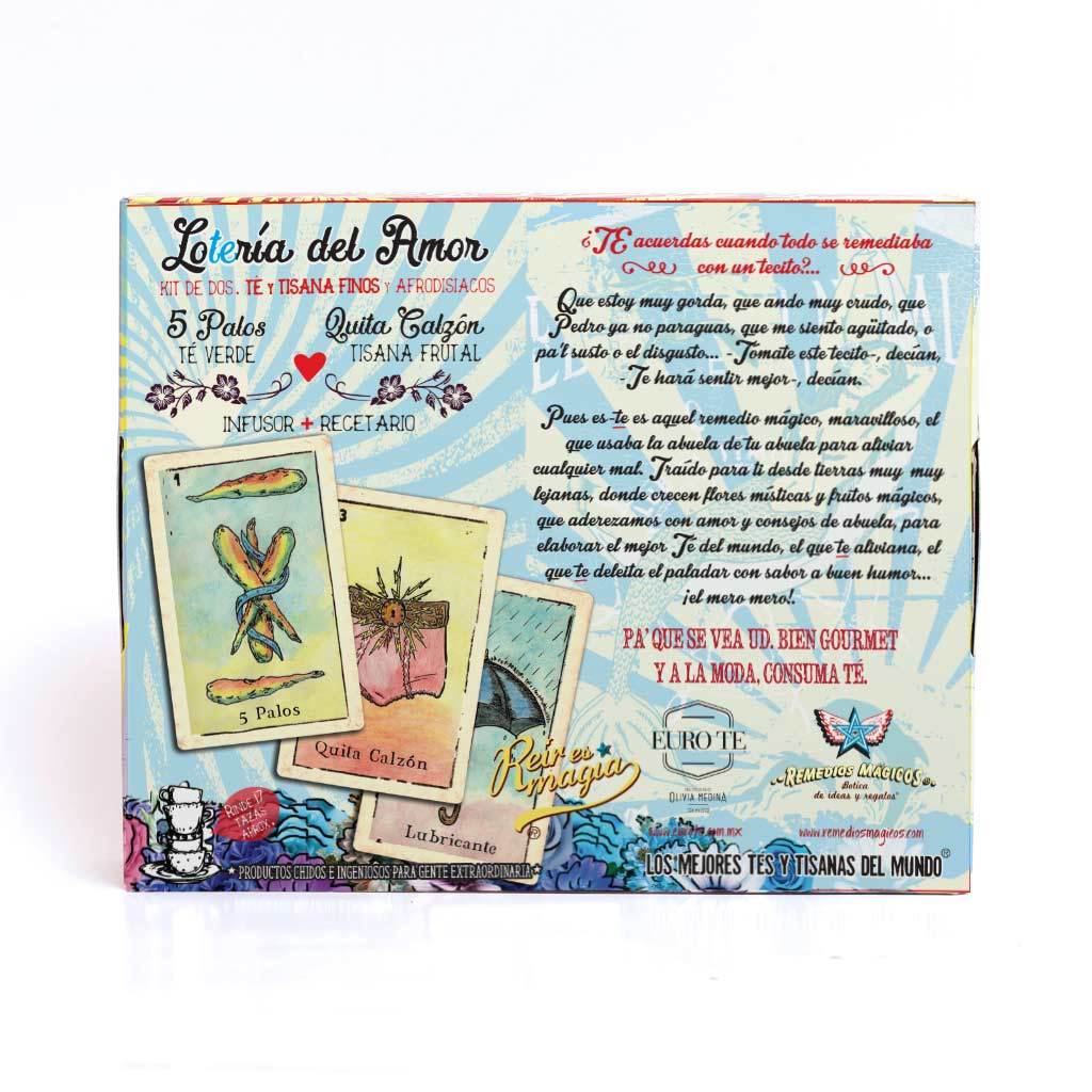 Kit de tés y tisana "Lotería del amor" Remedios Mágicos