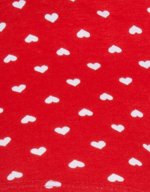 Ropa interior para dama calzón cachetero Rojo-corazones TWINS