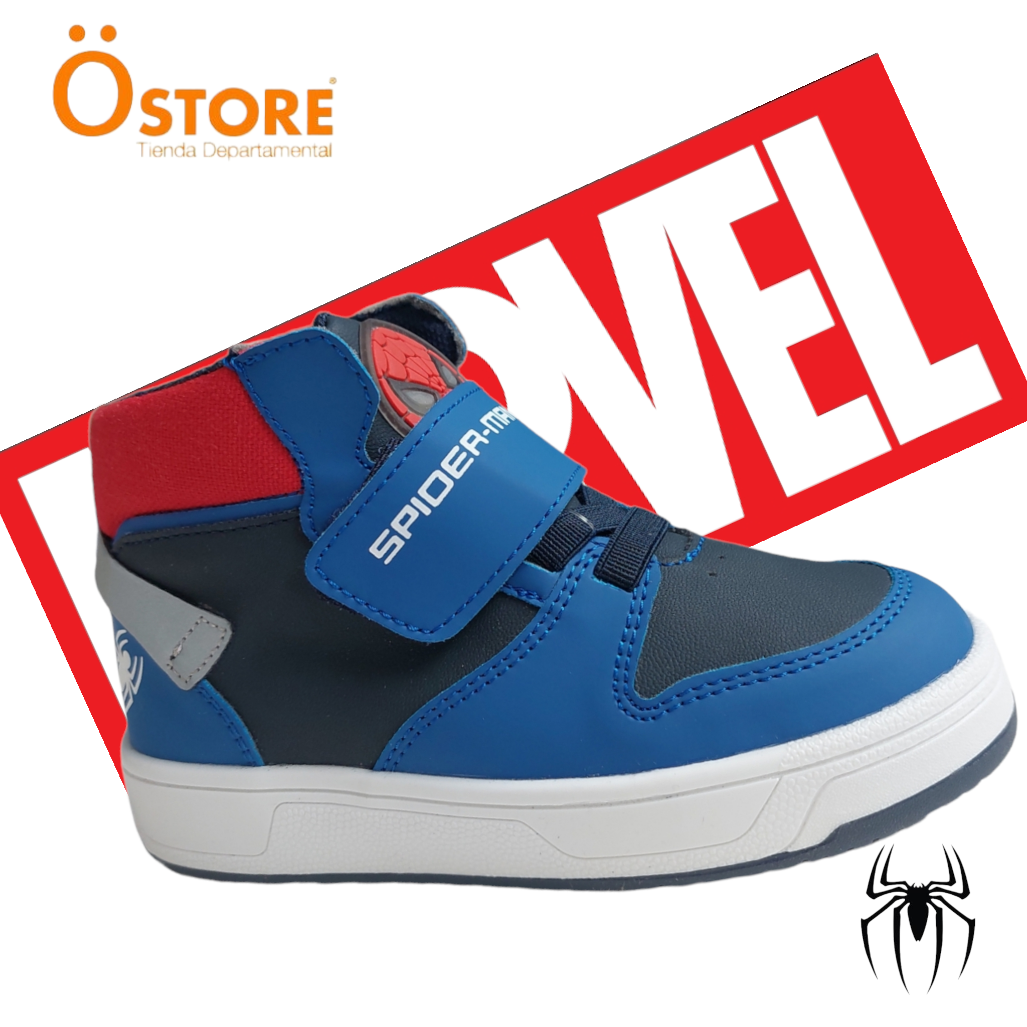 Tenis Tipo Bota Deportiva Marvel Infantil Spiderman Tropicana