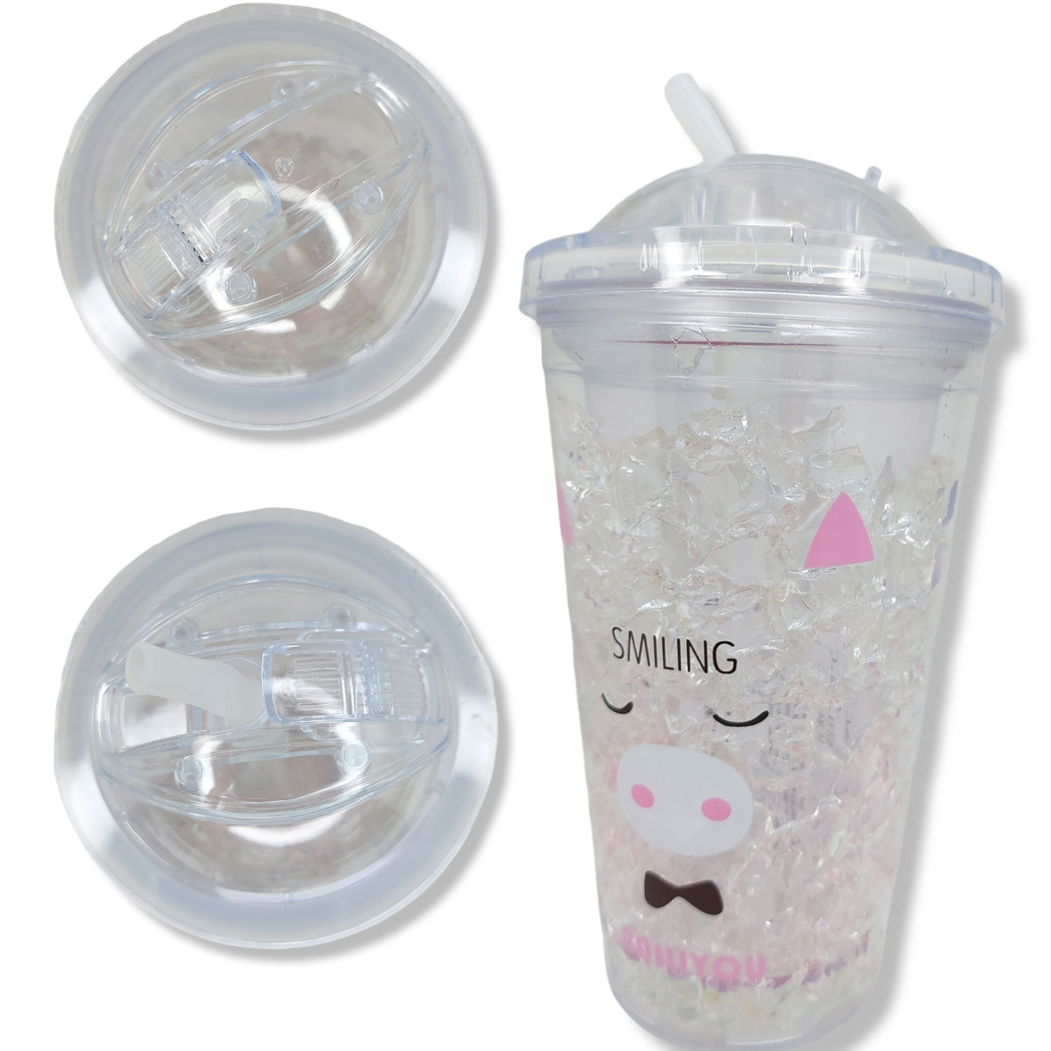 Vaso helado de gel estampado animales 450 ml