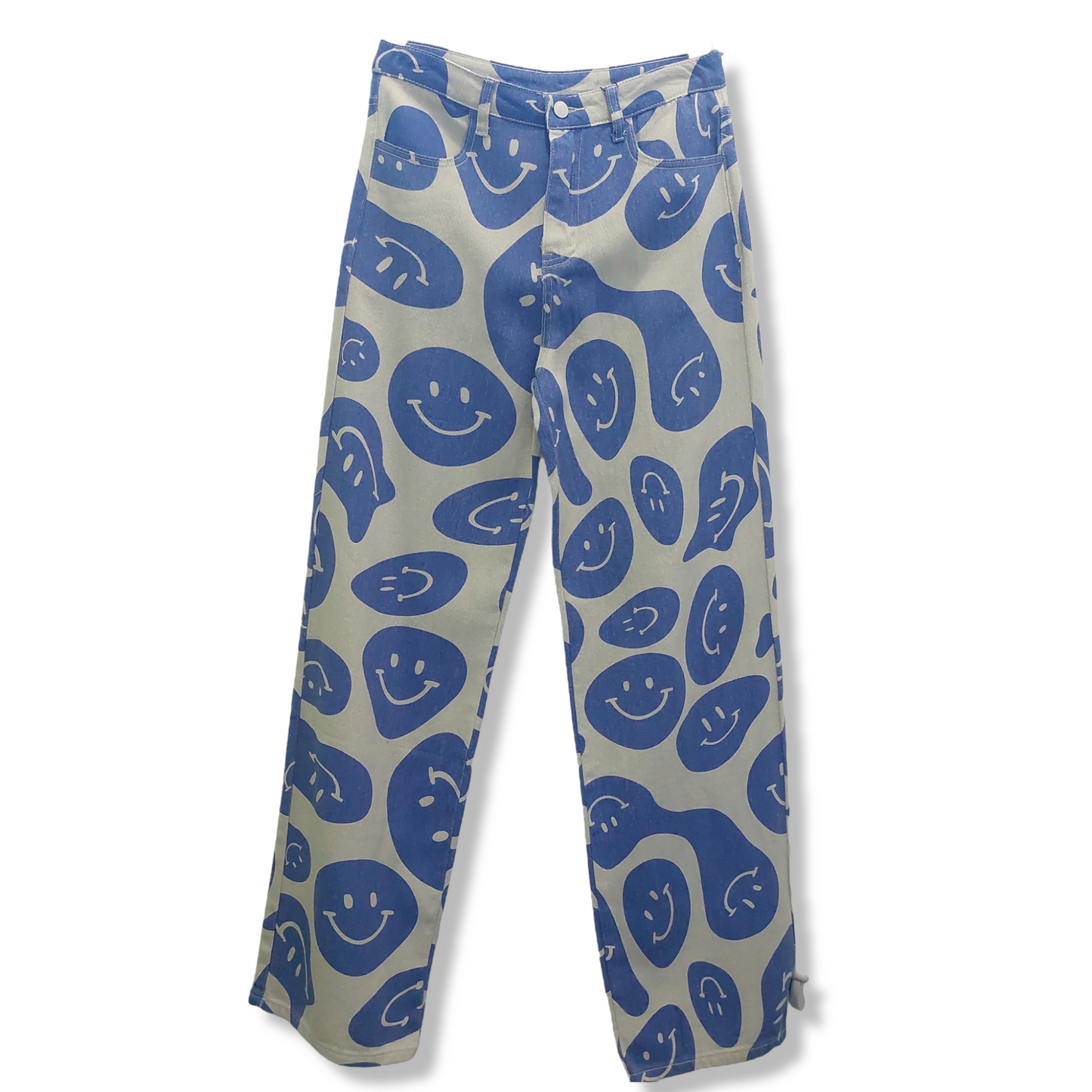 Pantalón estampado caritas azul Erivel