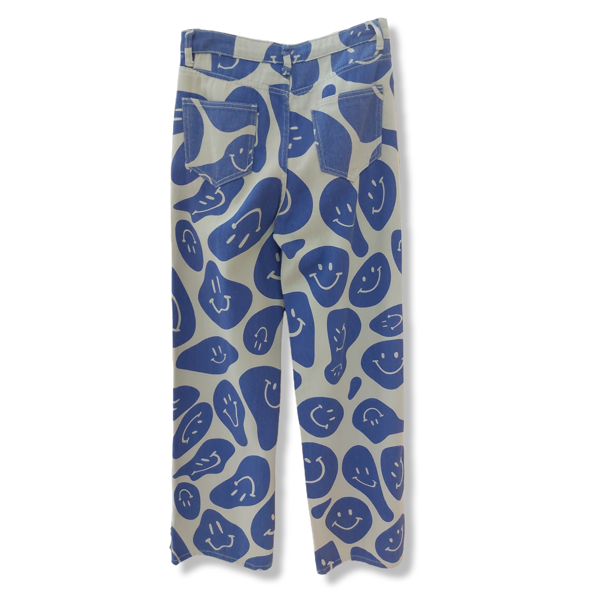 Pantalón estampado caritas azul Erivel