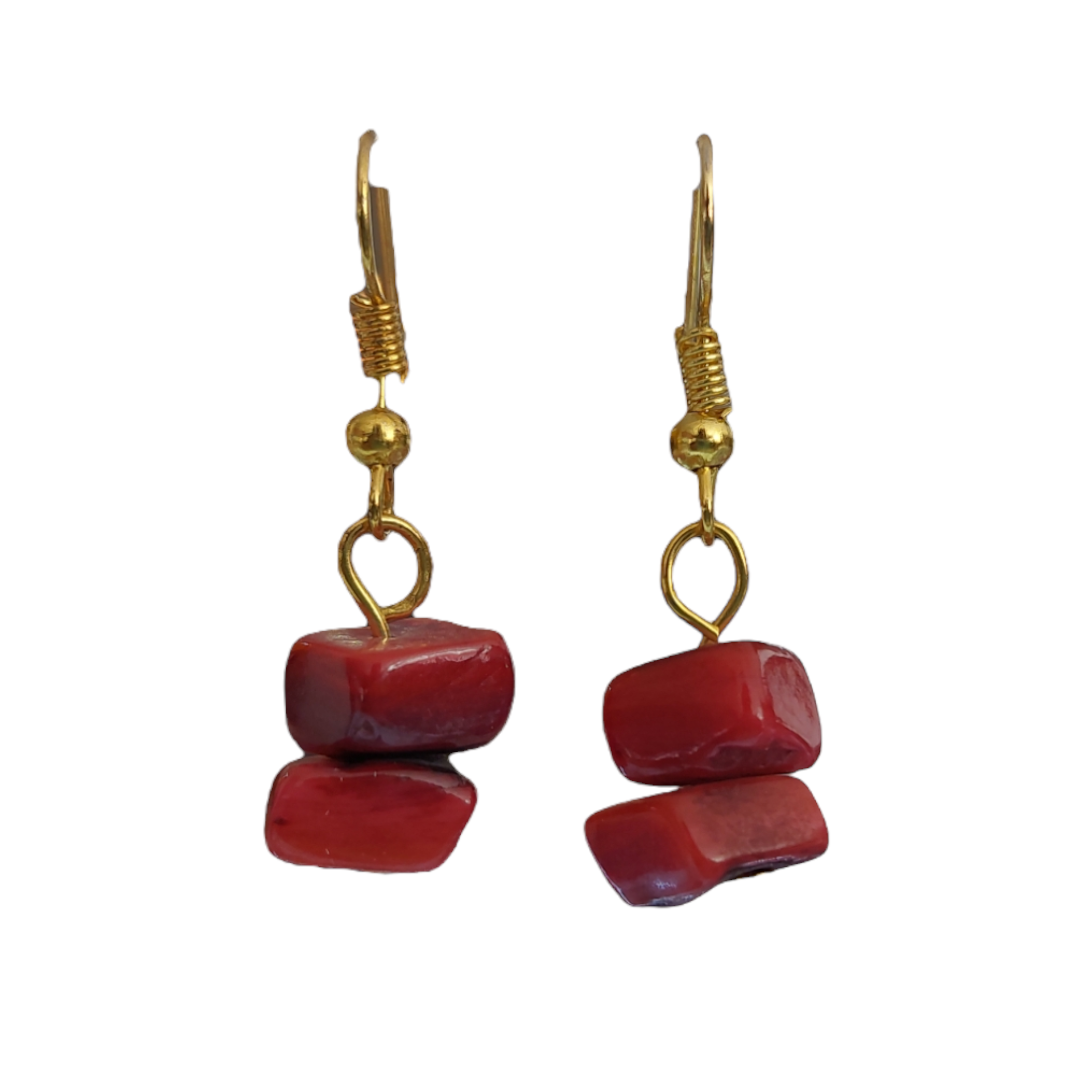 Collar de Piedra Natural rojo