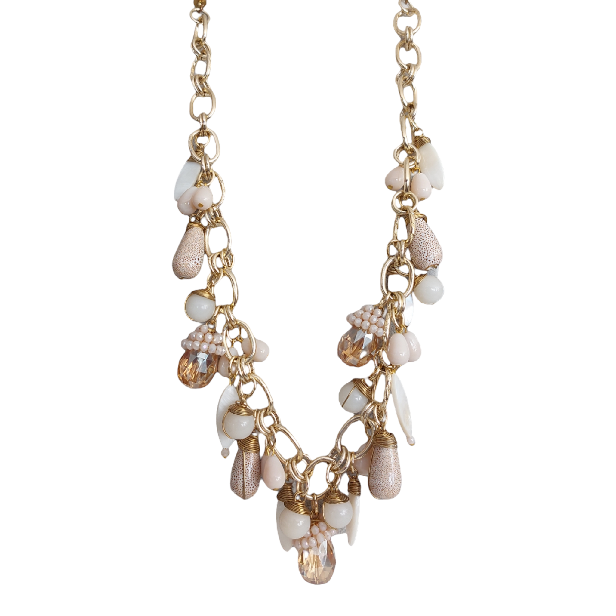 Collar Piedra Natural " Rosa Palo"
