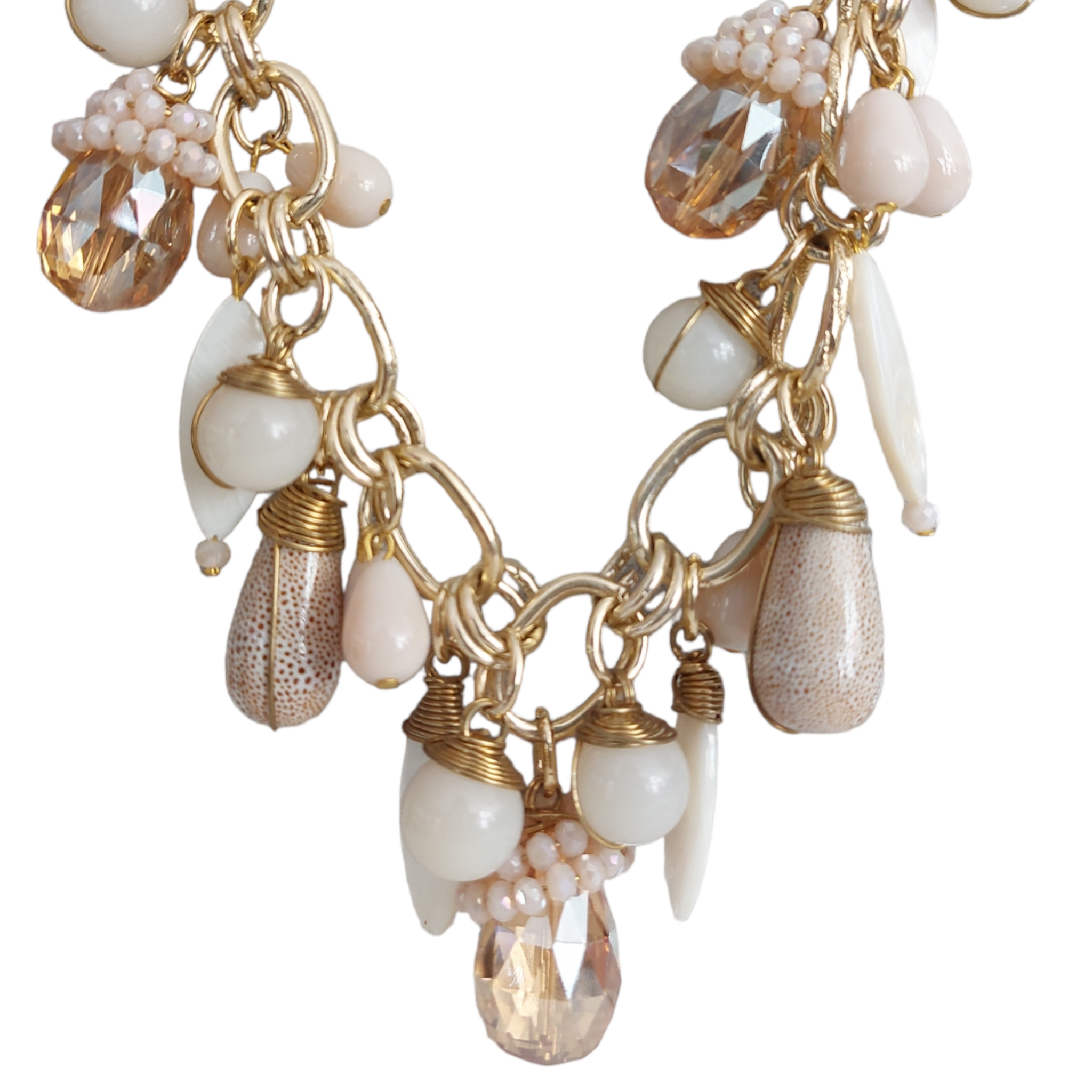 Collar Piedra Natural " Rosa Palo"