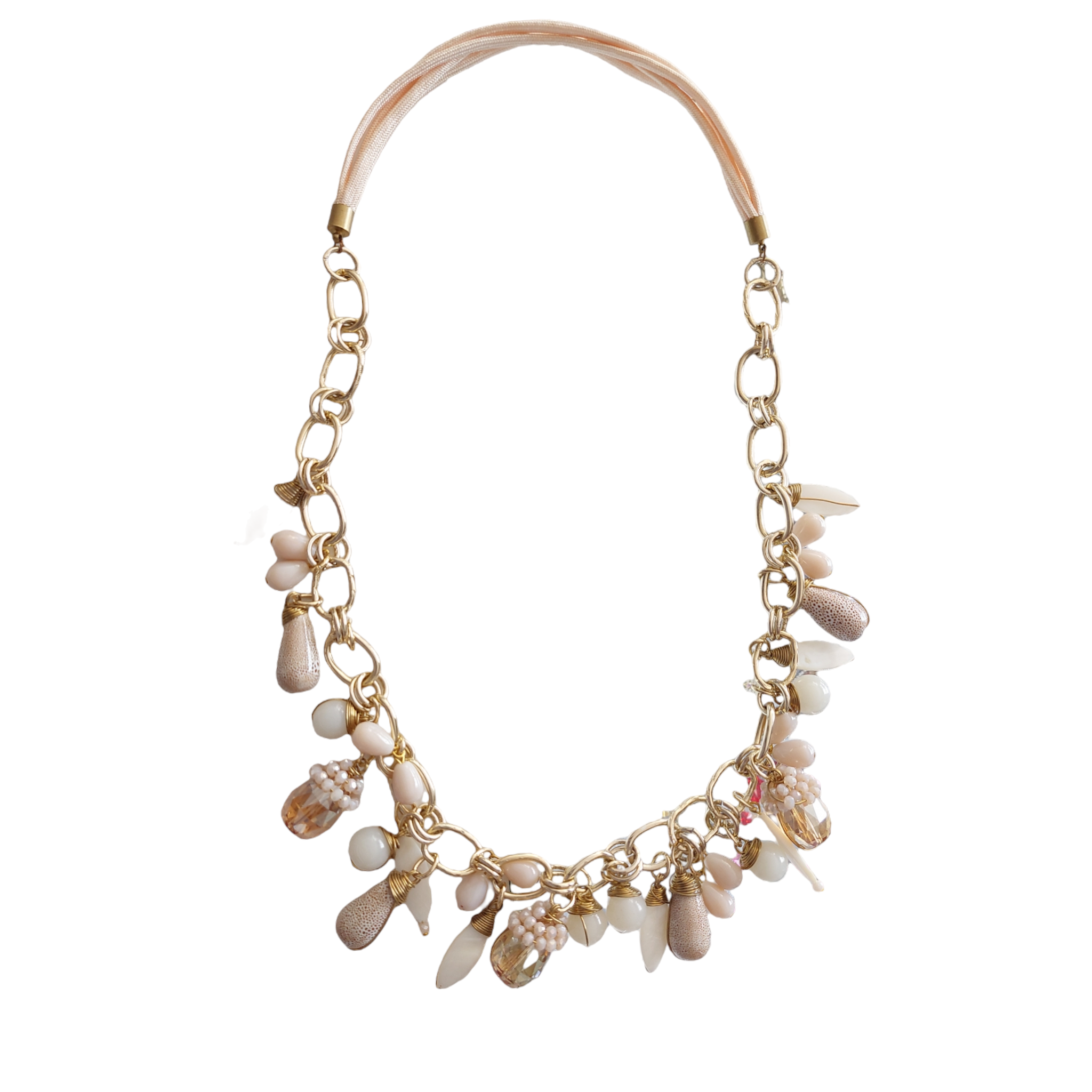 Collar Piedra Natural " Rosa Palo"
