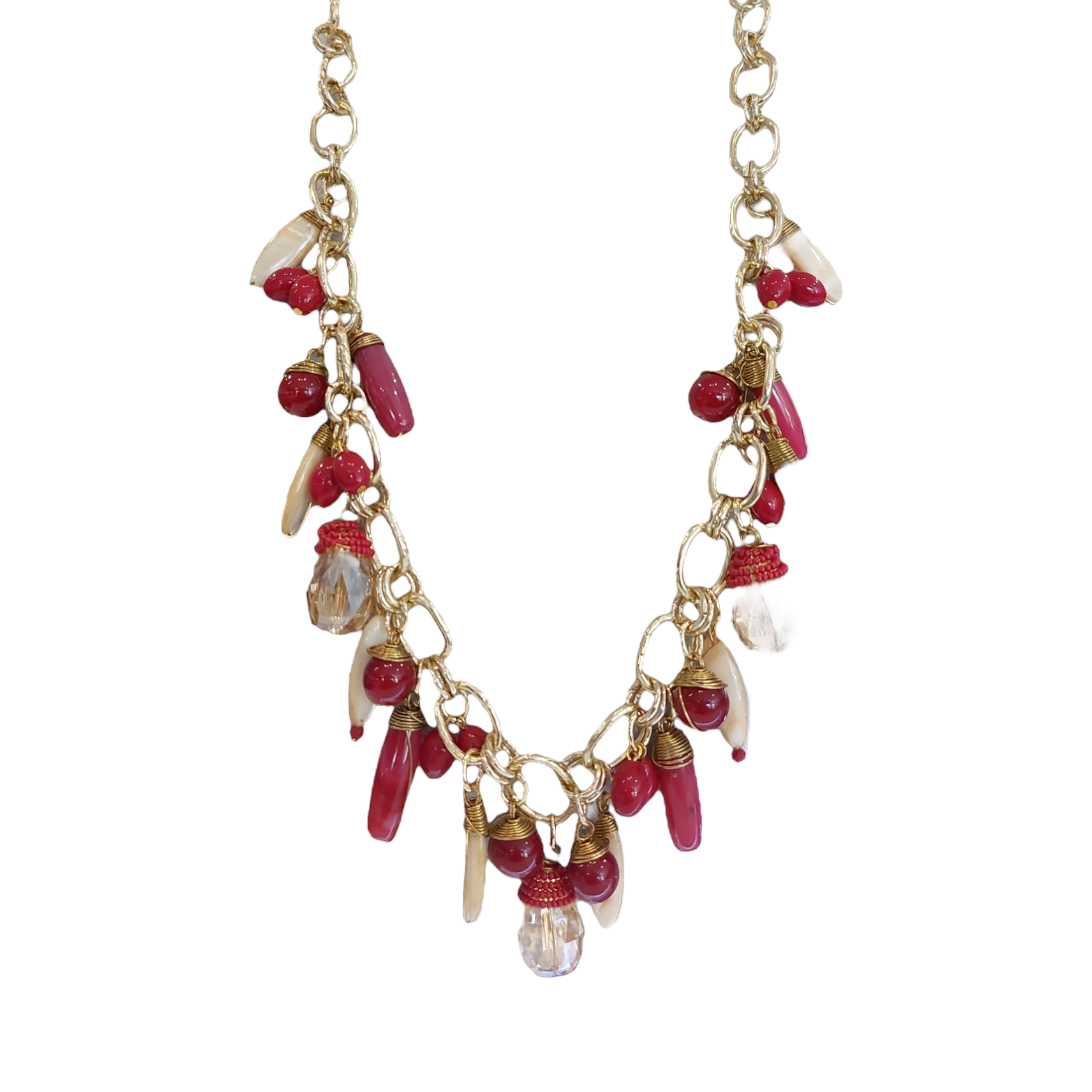 Collar Piedra Natural "Rojo"