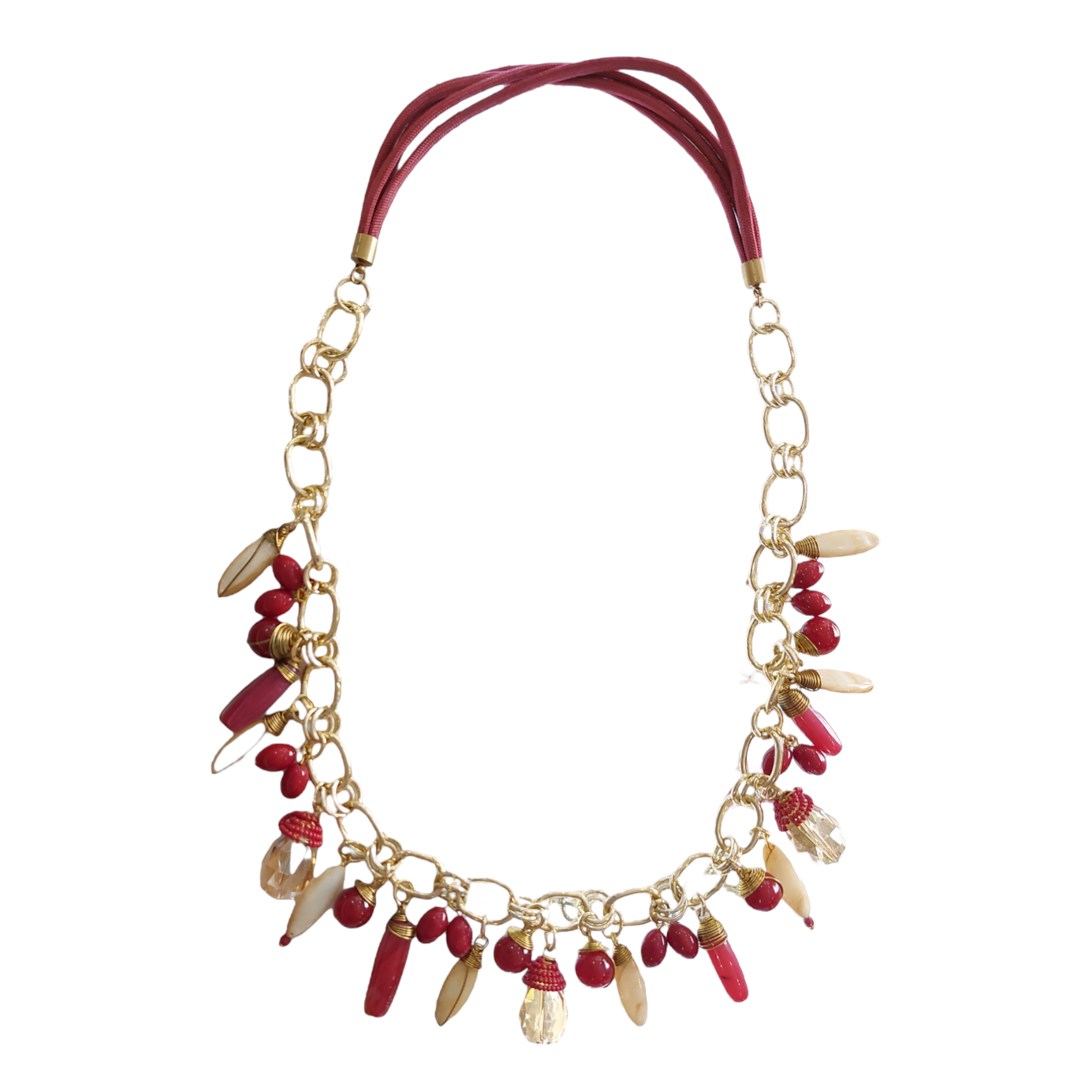 Collar Piedra Natural "Rojo"