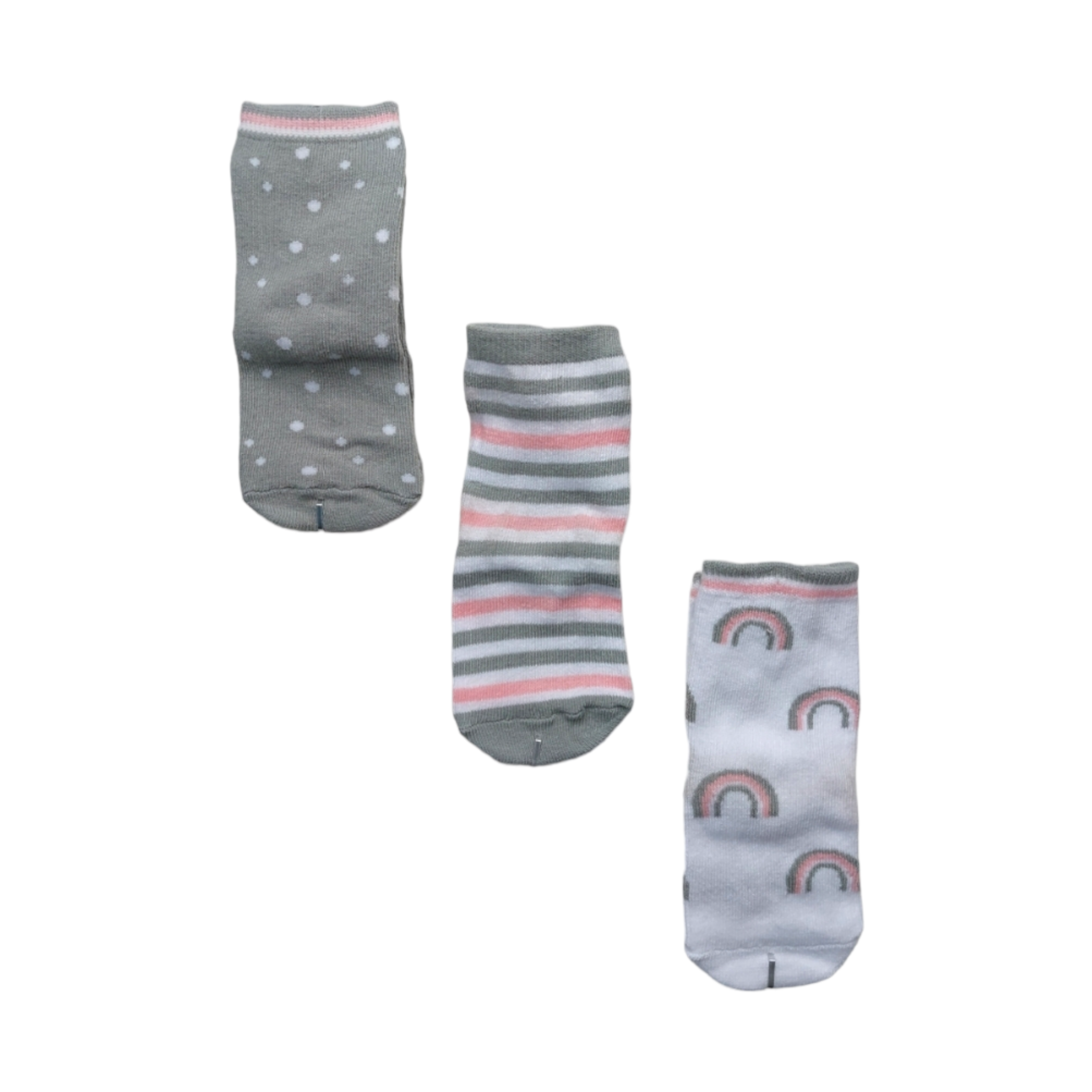 Calcetines 3 Pares Grises Para Bebé Niña Losan