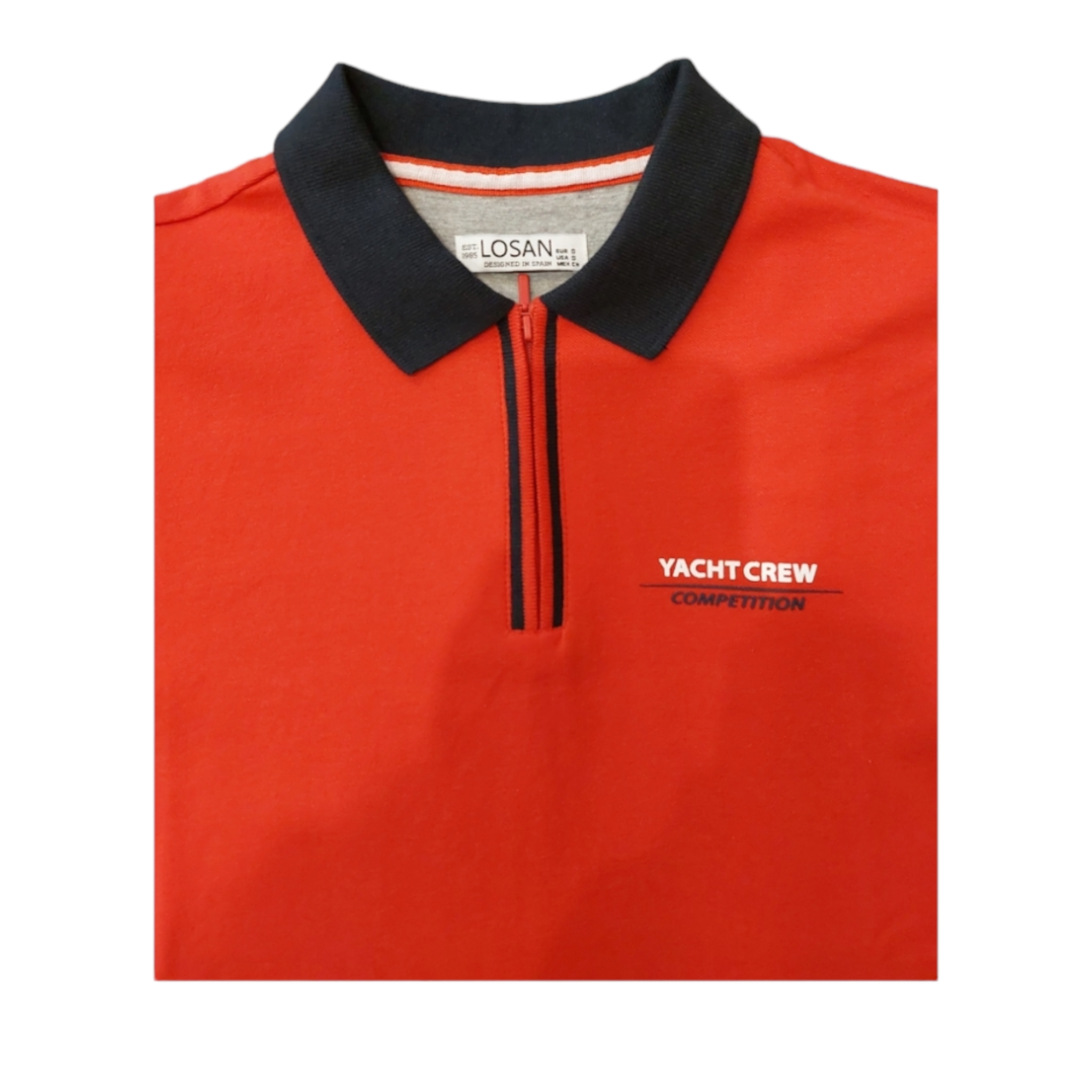 Playera Tipo Polo Roja "Yacht Crew Competition" Para Caballero LSN