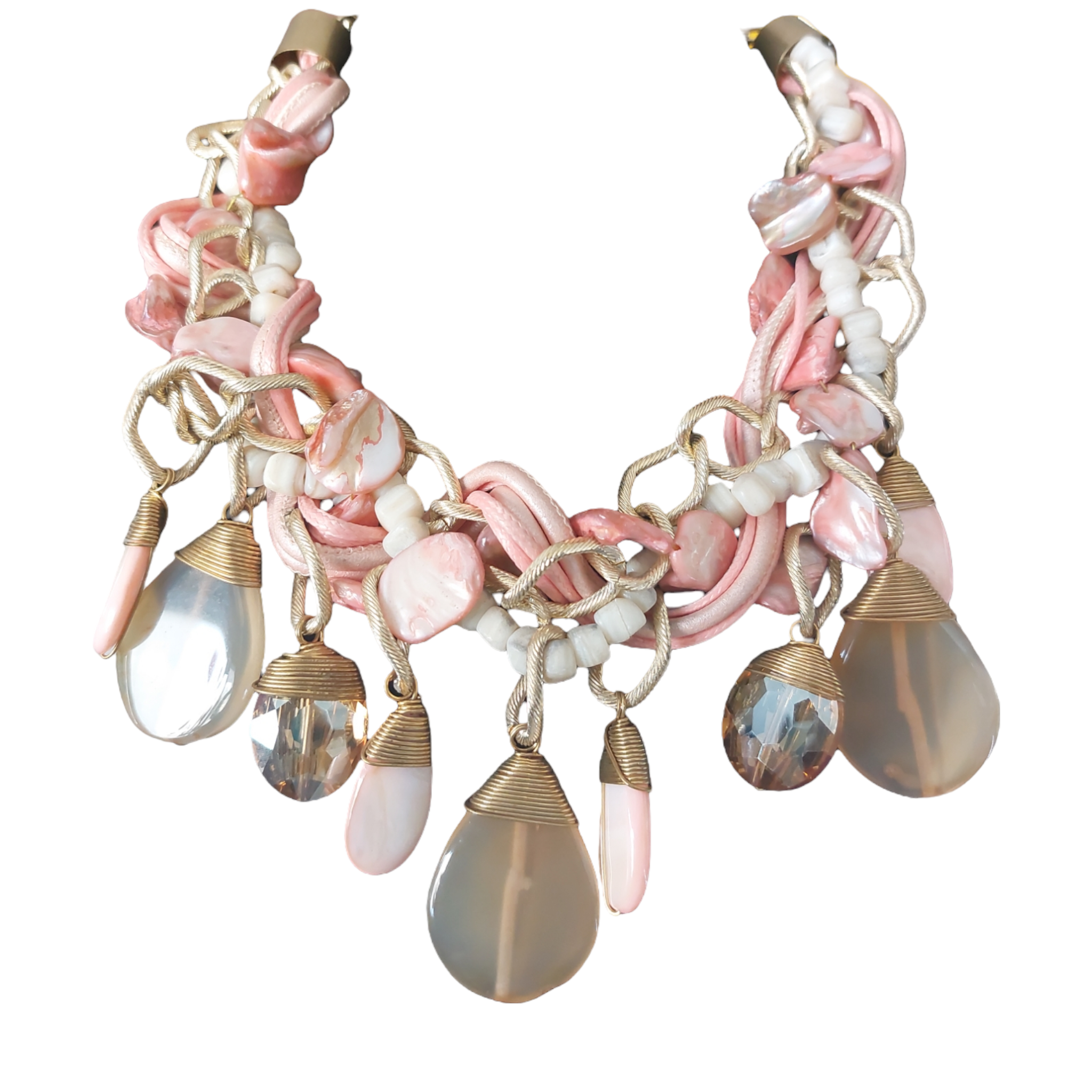 Collar Piedra Natural "Rosa"