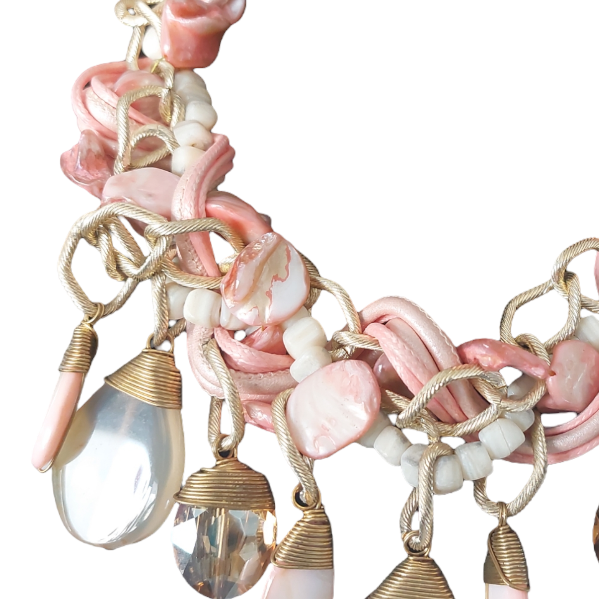 Collar Piedra Natural "Rosa"
