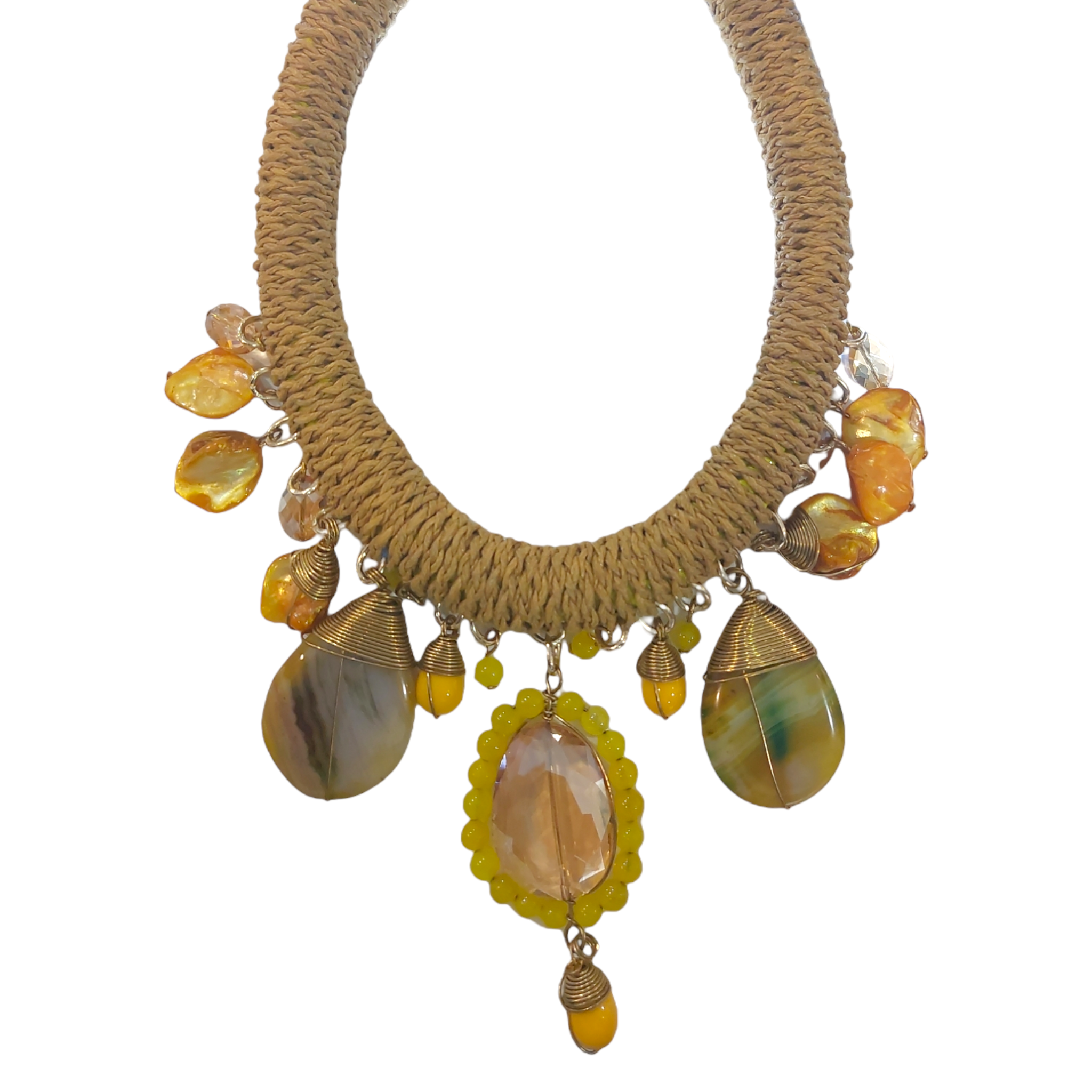 Collar Piedra Natural "Amarillo"